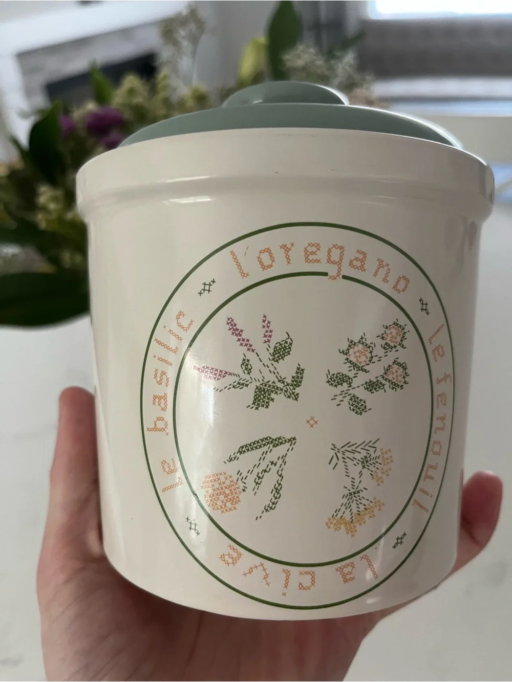 • vintage ceramic kitchen canister •